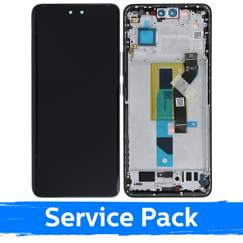 LCD ekranas skirtas Xiaomi 13 Lite su rėmeliu / juodas / (Service Pack)