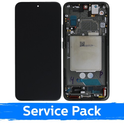 LCD ekranas skirtas Xiaomi 13 su rėmeliu / juodas / (Service Pack)