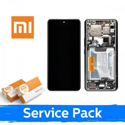 LCD ekranas skirtas Xiaomi 14 Ultra su rėmeliu / baltas / (Service Pack)