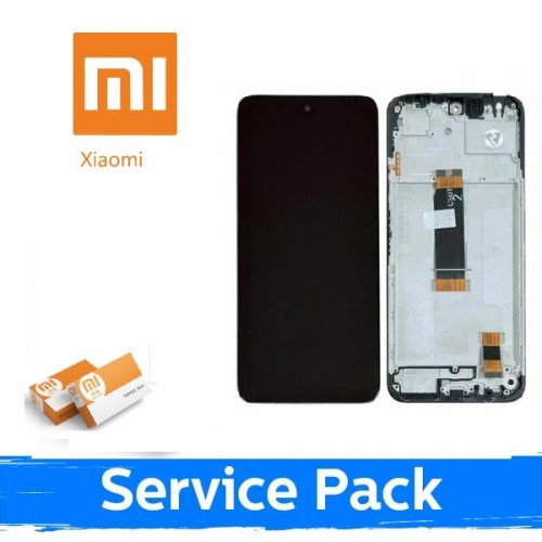 LCD ekranas skirtas Xiaomi Redmi 13 4G / Redmi 13 5G / Poco M6 4G juodas su rėmeliu (Service Pack)
