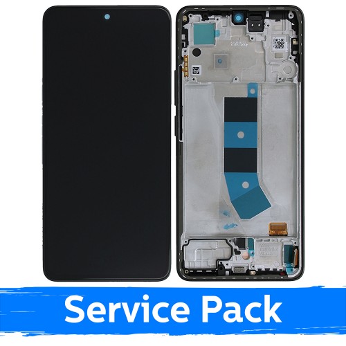 LCD Display Compatible With Xiaomi Redmi Note 13 4G With Frame / Midnight Black / (Service Pack)