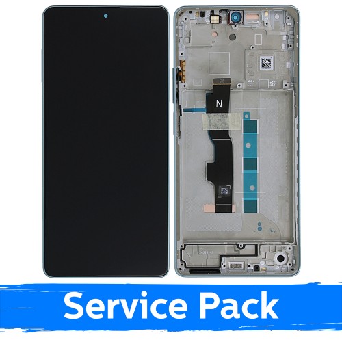 LCD Display Compatible With Xiaomi Redmi Note 13 5G With Frame / Ocean Teal / (Service Pack)