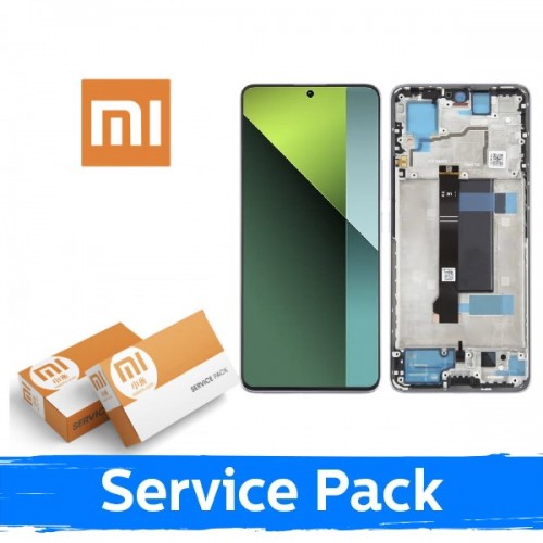 LCD ekranas skirtas Xiaomi Redmi Note 13 Pro 5G / Poco X6 5G su rėmeliu / Aurora Purple (Coral Purple) / (Service Pack)