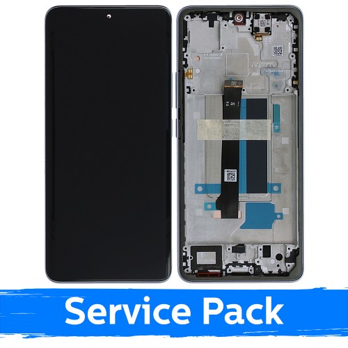 LCD ekranas skirtas Xiaomi Redmi Note 13 Pro+ 5G su rėmeliu / Aurora Purple / (Service Pack)