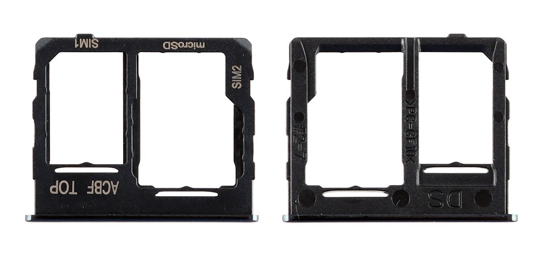 SIM kortelės laikiklis Samsung A326 A32 5G 2021 juodas originalus (service pack)