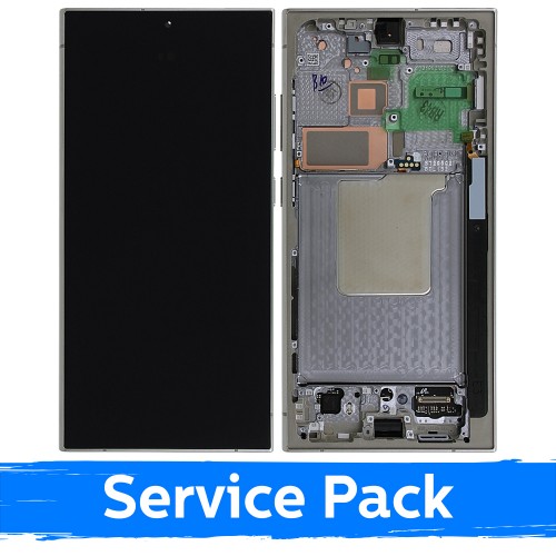 LCD ekranas skirtas Samsung S928 S24 Ultra su rėmeliu / Titanium Gray / (Service Pack)
