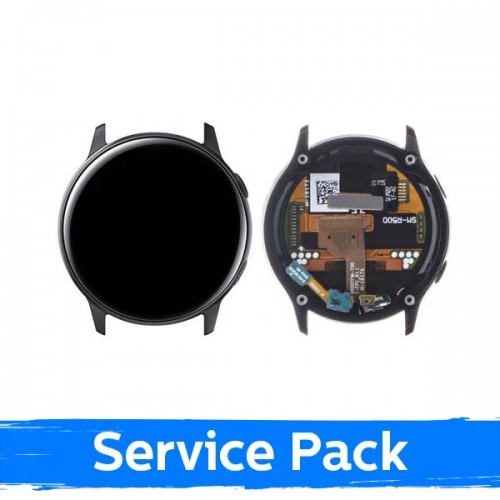 LCD ekranas skirtas Samsung Watch Active 40mm su rėmeliu / juodas / (Service Pack)
