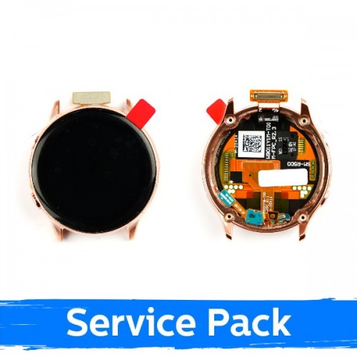 LCD ekranas skirtas Samsung Watch Active 40mm su rėmeliu / auksinis / (Service Pack)