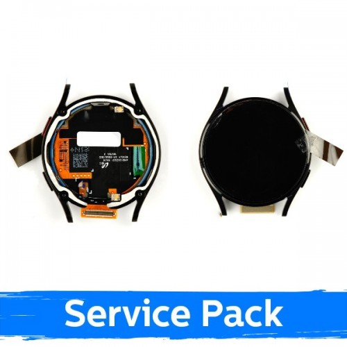 Ekranas skirtas Samsung R865 Watch 4 40mm su rėmeliu / Black / (Service Pack)