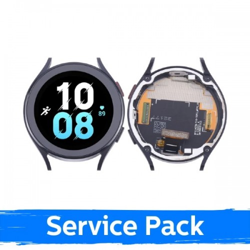 LCD ekranas skirtas Samsung R910 Watch 5 44mm su rėmeliu / Graphite / (Service Pack)
