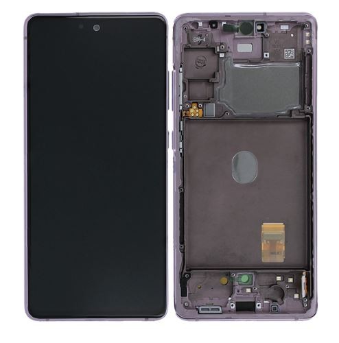 LCD ekranas Samsung G780/G781 S20 FE su jutikliniu ekranu ir rėmu Cloud Lavender originalus (service pack)