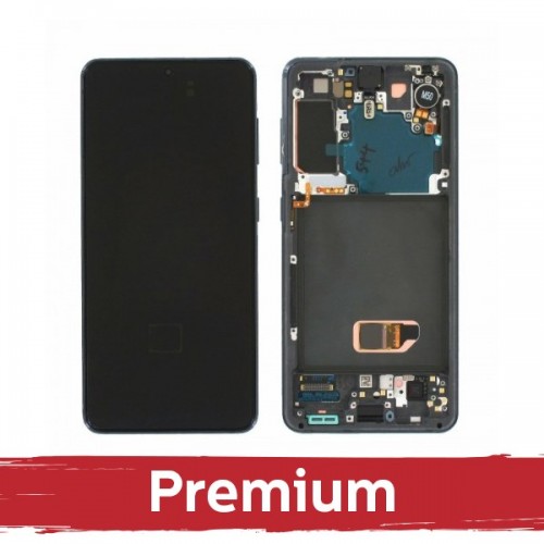 LCD ekranas suderinamas su Samsung G991 S21 su rėmeliu / Phantom White / OEM