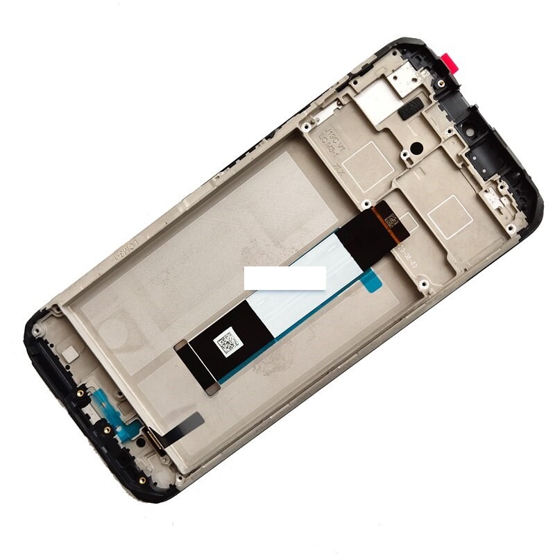 LCD ekranas Xiaomi Redmi 9T/Redmi Note 9 4G 2021/Poco M3 su jutikliniu ekranu su rėmeliu juodas originalus (aptarnavimo pakuotė)