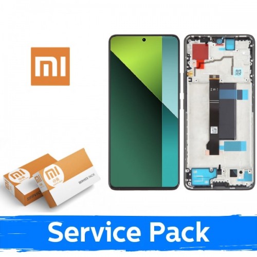LCD ekranas skirtas Xiaomi Poco F6 5G su rėmu / Titanium / (Service Pack)