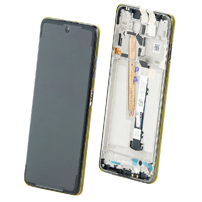 LCD ekranas Xiaomi Poco X3 Pro/X3/X3 NFC su jutikliniu ekranu su rėmeliu Phantom Black/Tarnish originalus (service pack)