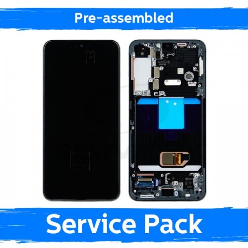 LCD дисплей для Samsung S901 S22 с рамкой / розово-золотой / (Service Pack, в сборе)