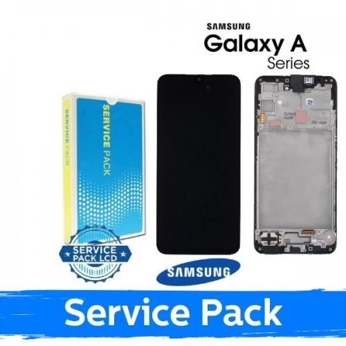 LCD дисплей для Samsung A165 A16 4G чёрный с рамкой (Service Pack)