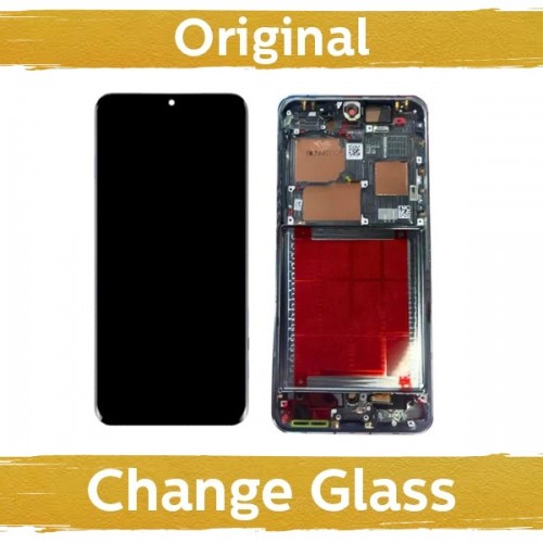 LCD ekranas skirtas Huawei P60 Pro su rėmu / juodas / (Atnaujintas: Kinija)