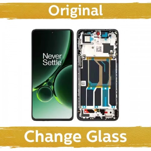 LCD ekranas skirtas OnePlus Nord 3 su rėmu / Tempest Gray / (Atnaujintas: Kinija)