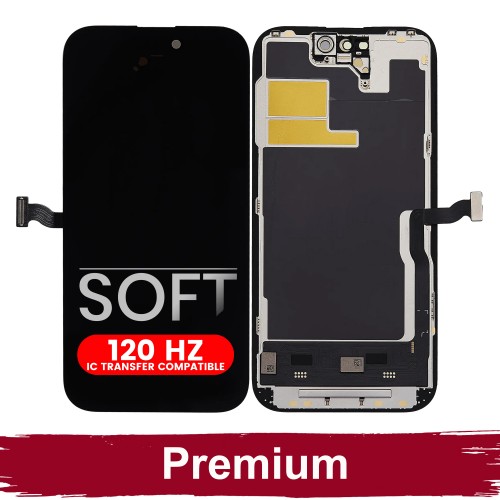 LCD Display Compatible With iPhone 14 Pro Max Black (SOFT OLED / Stable 120Hz / Premium)