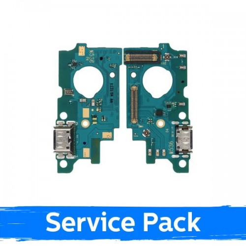 Charging Port Compatible With Samsung M536 M53 5G with Flex / Plata (Service Pack)