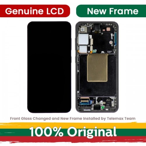 LCD дисплей для Samsung S921 S24 с рамкой / нефритовый зелёный / (Восстановленный: Telemax)