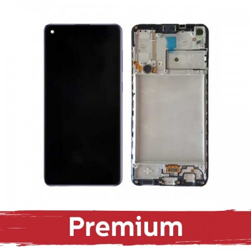 LCD Display Compatible With Samsung A235 A23 4G Black with Frame OEM
