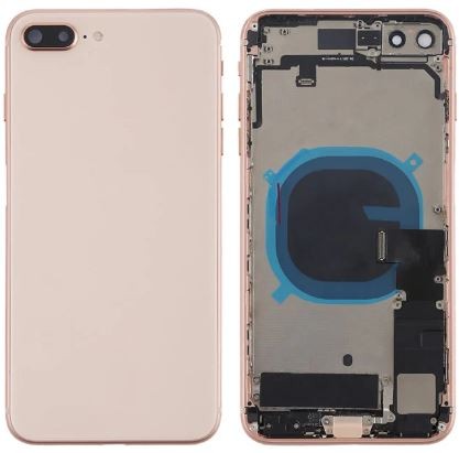 Задняя крышка iPhone 8 Plus золотой полная со шлейфом Оригинал (б/у Grade C)