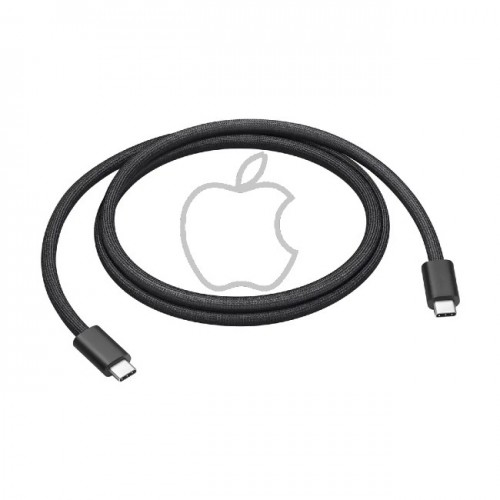USB laidas Apple Woven MQKJ3ZM/A (A2795) juodas 100cm Type-C / Type-C / 100% originalus /