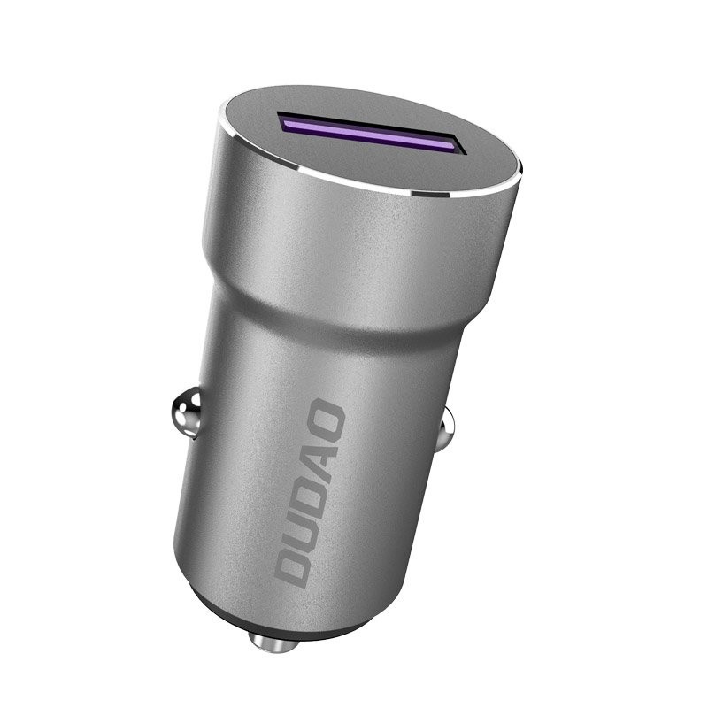 Automobilinis įkroviklis Dudao R4Pro (1xUSB; 5A; 22,5W) pilkas