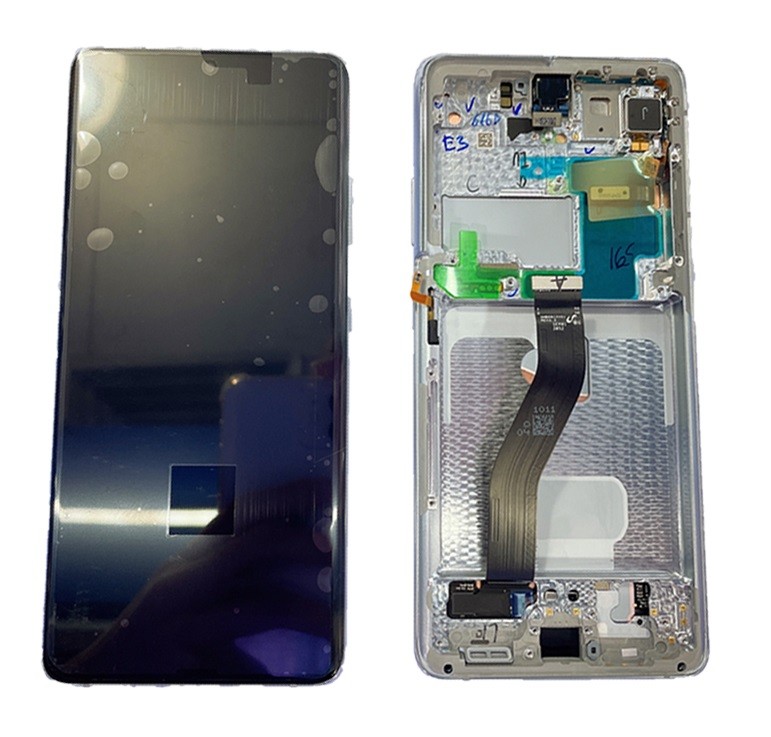 LCD ekranas Samsung G998 S21 Ultra su lietimo ekranu ir rėmeliu Phantom Silver originalus (surinktas paslaugų paketas)