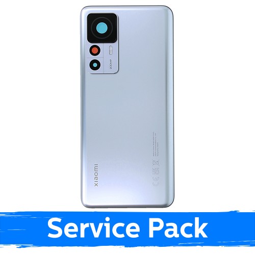 Задняя крышка совместимая с Xiaomi 12T Pro серебристая (Service Pack)