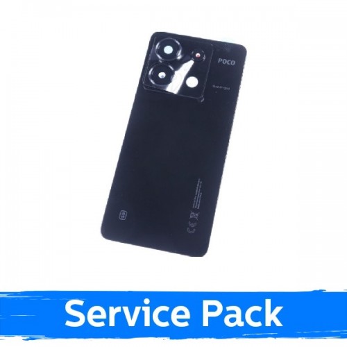 Galinis dangtelis skirtas Xiaomi Poco X6 5G / juodas / (Service Pack)