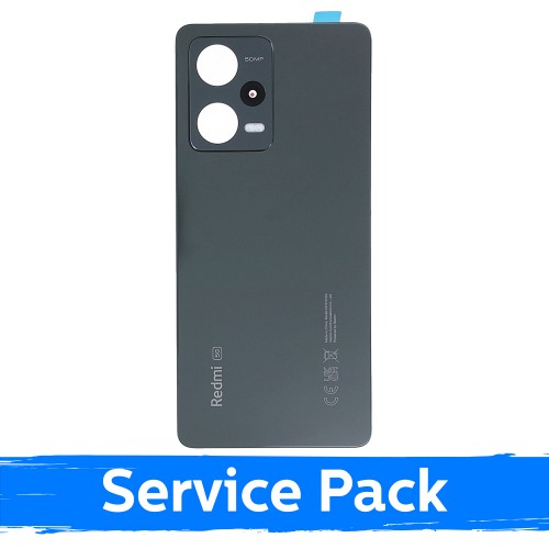 Galinis dangtelis, suderinamas su Xiaomi Redmi Note 12 Pro 5G / Midnight Black / (Service Pack)