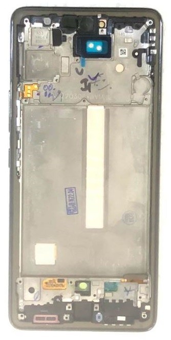 LCD ekranas Samsung A536 A53 5G 2022 su jutikliniu ekranu ir rėmu Awesome Black originalus (surinktas service pack)