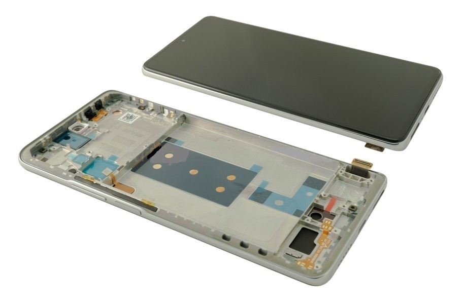 LCD экран Xiaomi 11T Pro 5G с тачскрином с рамкой Moonlight White/Silver Оригинал (сервисная упаковка)