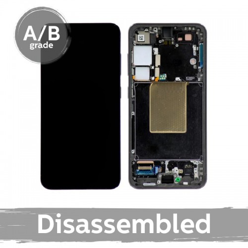 LCD ekranas suderinamas su Samsung S921 S24 su rėmu / oniksinis juodas / (9.5/10 naudotas)