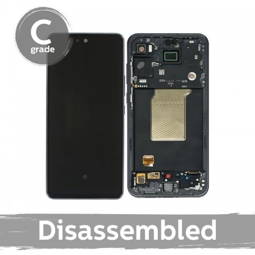 LCD дисплей совместимый с Samsung A556 A55 5G с рамкой / ледяной синий / (б/у 8/10)