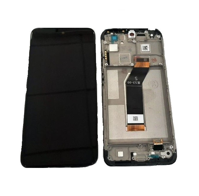 LCD screen Xiaomi Redmi 10 2022 with touch screen and frame Black original (service pack)