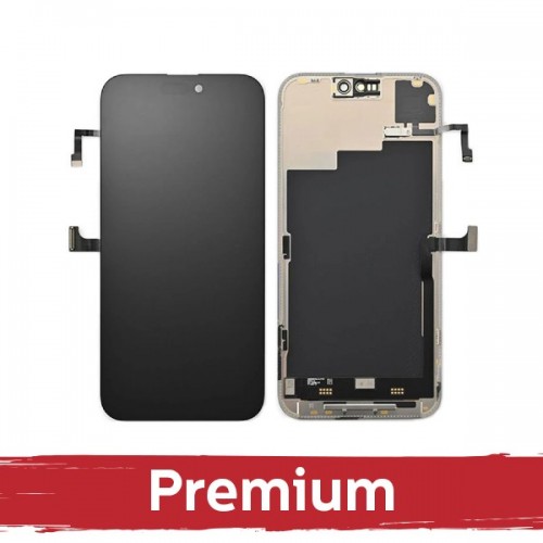 LCD Display Compatible With iPhone 15 Pro Black (Hard OLED / Premium) /*Removable IC*/