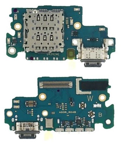 Flex Samsung A536 A53 5G jungtimi, mikrofonu, SIM kortelės skaitytuvu originalus (service pack)