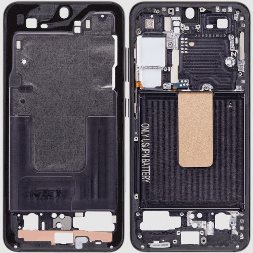Средняя рамка корпуса для Samsung S911 S23 Phantom Black (Graphite)