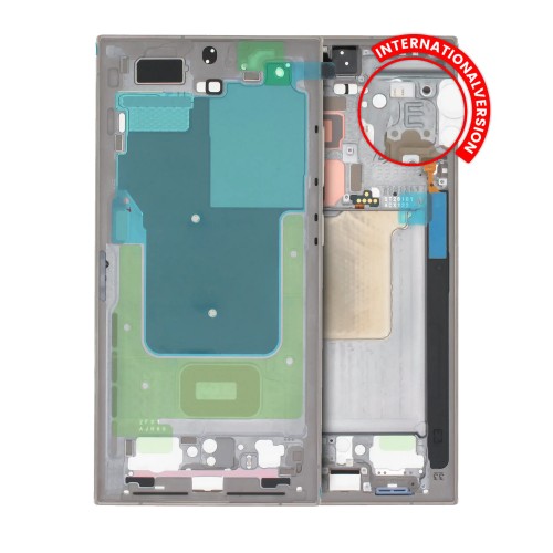 Vidurinis rėmelis Samsung S928 S24 Ultra Titanium Grey (violetinis / oranžinis)