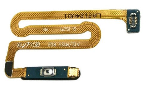 Шлейф Samsung A125 A12 A127 A12S Кнопка питания с датчиком отпечатка пальца чёрный Оригинал (сервисная упаковка)