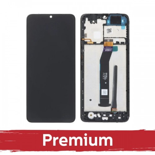 LCD Ekranas Xiaomi Redmi A3 Juodas su rėmeliu OEM