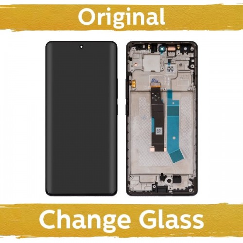 LCD Display Compatible With Xiaomi Redmi Note 14 Pro 4G with Frame / Midnight Black / (Renewed: China)