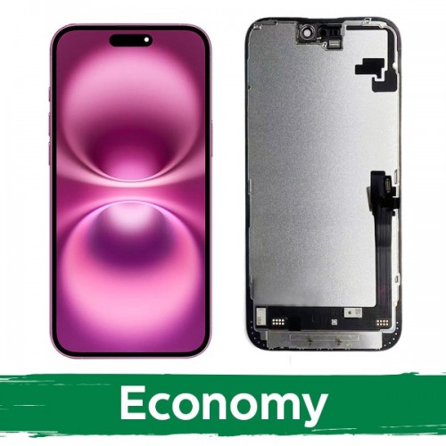 LCD дисплей для iPhone 16 Plus чёрный (INCELL / Economy) /*Съёмная ИС*/
