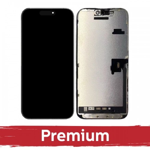 LCD дисплей для iPhone 16 Pro чёрный (Hard OLED / Premium) /*Съёмная ИС*/