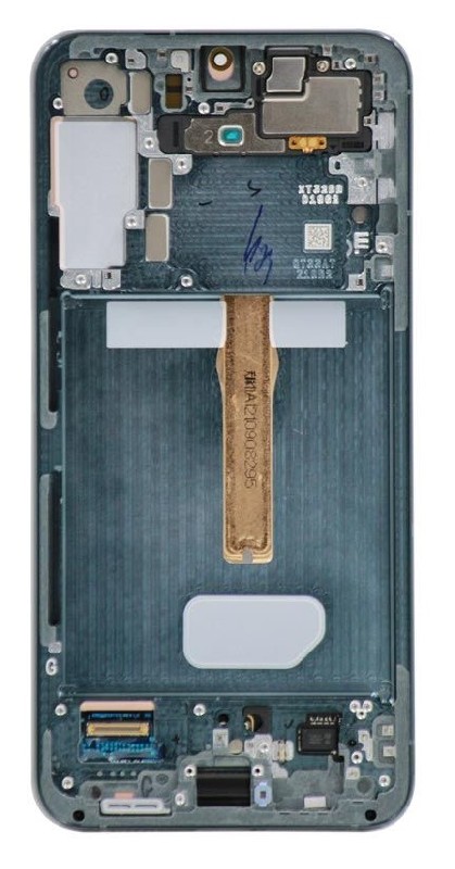LCD ekranas Samsung S906 S22 Plus su jutikliniu ekranu ir rėmeliu žalias originalus (service pack)