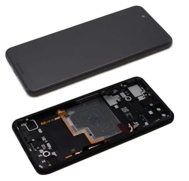 LCD ekranas Google Pixel 3 su lietimo ekranu ir rėmeliu juodas originalus (naudotas B klasė)